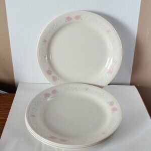 Lot of 4  Corelle by Corning Blossoms In Lace Salad Plate 7.25"